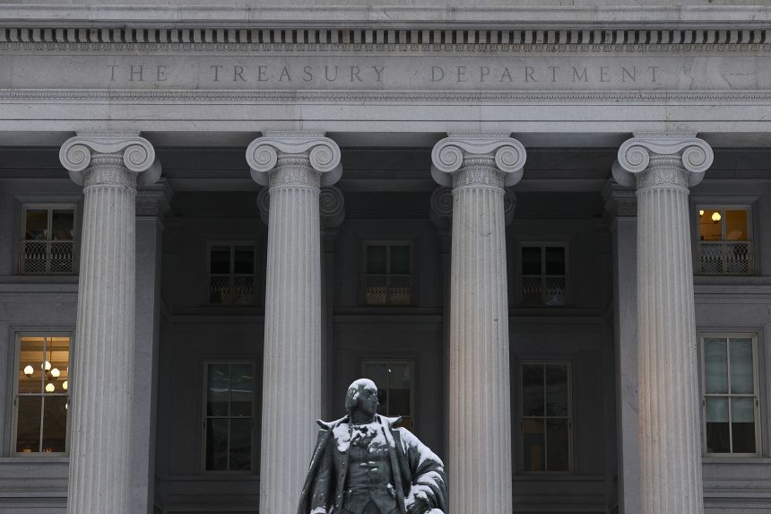 The U.S. Department of the Treasury building in Washington, DC, symbolizing federal funds governed by appropriations law