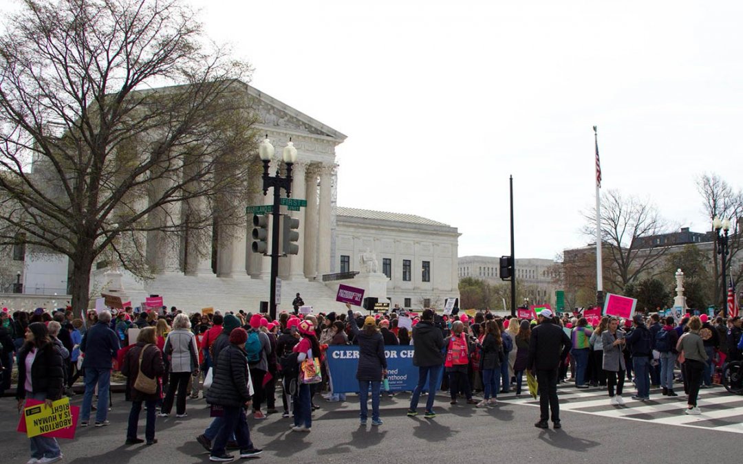 The U.S. Supreme Court courtroom with the bench visible