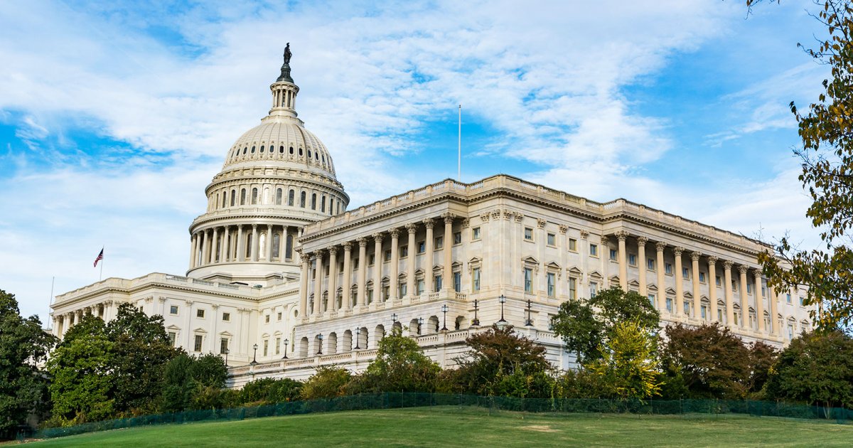The United States Capitol building in Washington, D.C., photographed from the National Mall in daylight