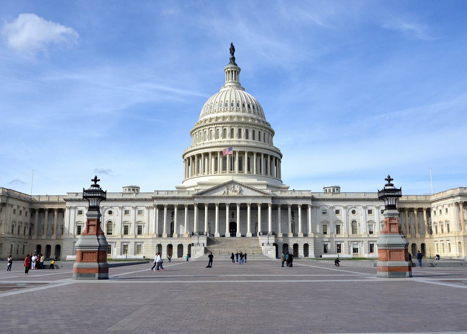 The United States Capitol in Washington, D.C., photographed from the west front in daylight