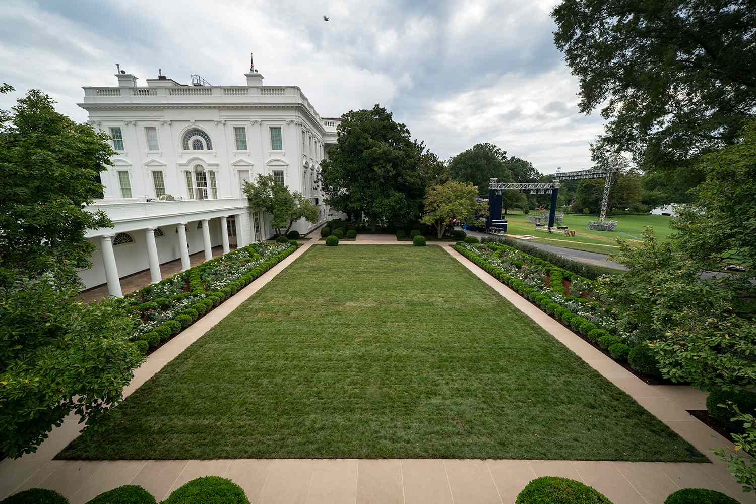 The entrance area of the Eisenhower Executive Office Building next to the White House complex in Washington, DC