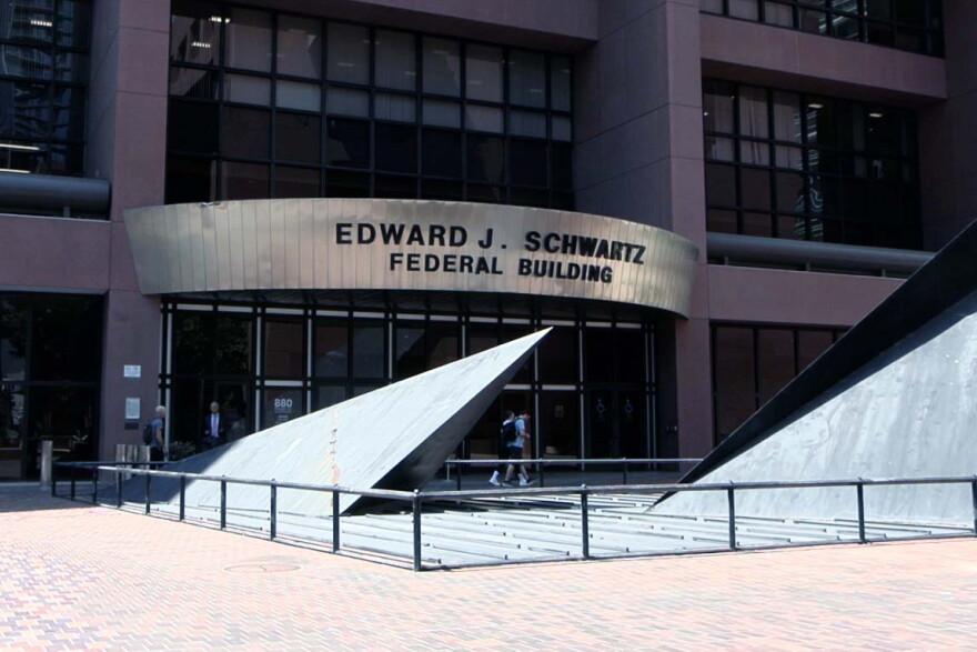 The exterior of the Executive Office for Immigration Review, the Justice Department component that oversees immigration courts