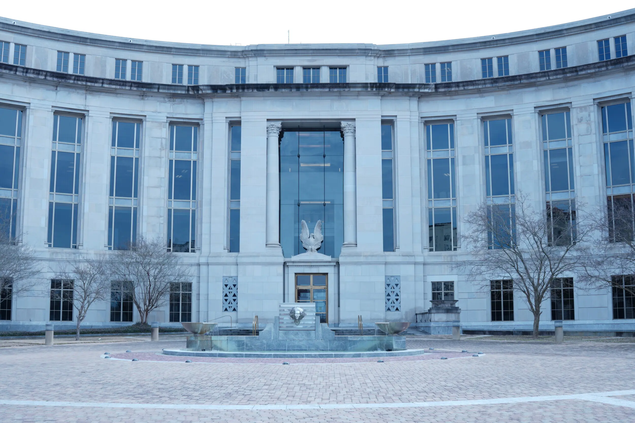 The exterior of the United States District Court for the Middle District of Alabama in Montgomery, Alabama