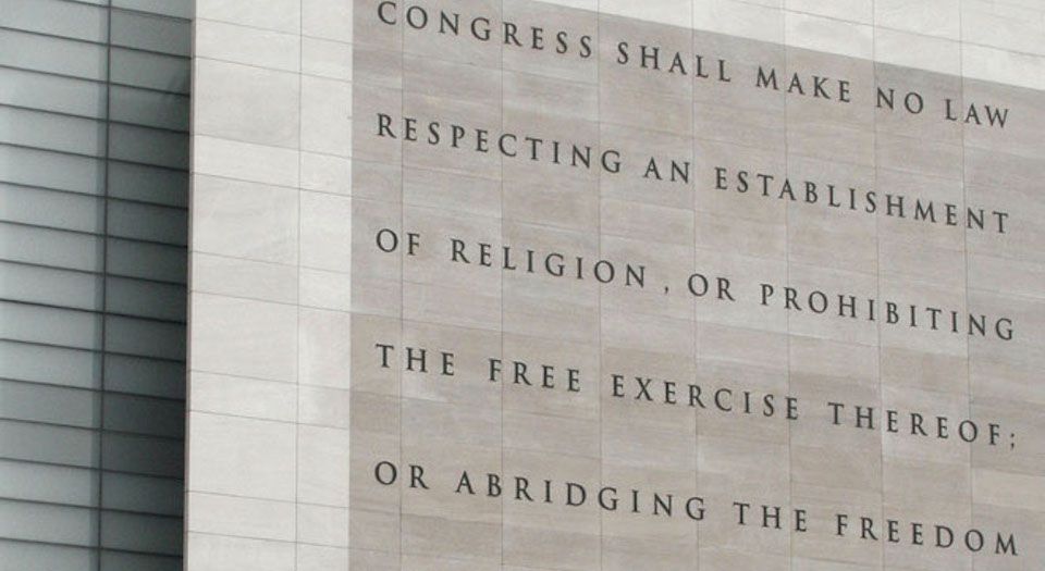 The exterior of the United States Supreme Court building in Washington, D.C., with the front steps and columns visible