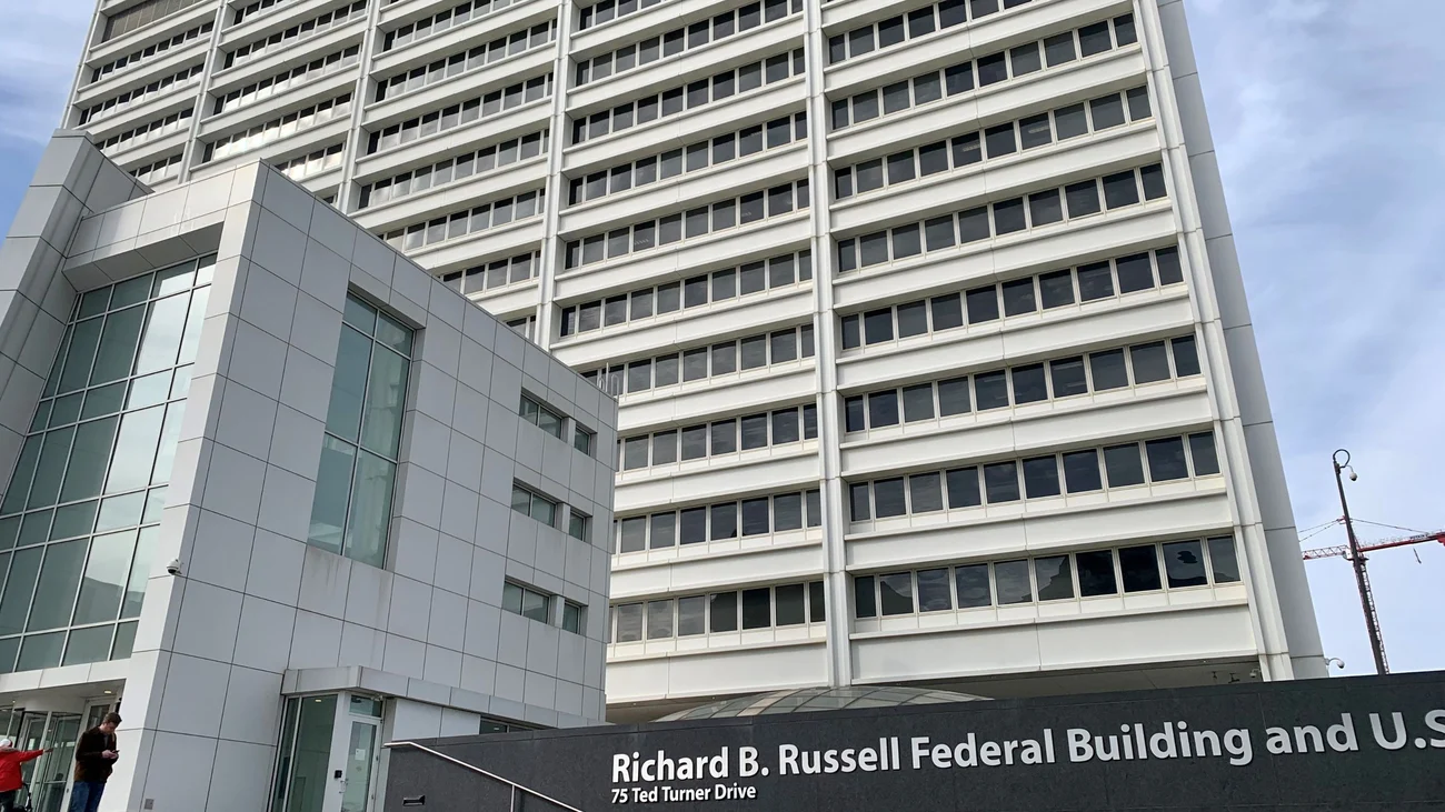 The exterior of the federal courthouse for the U.S. District Court for the Northern District of Georgia in Atlanta