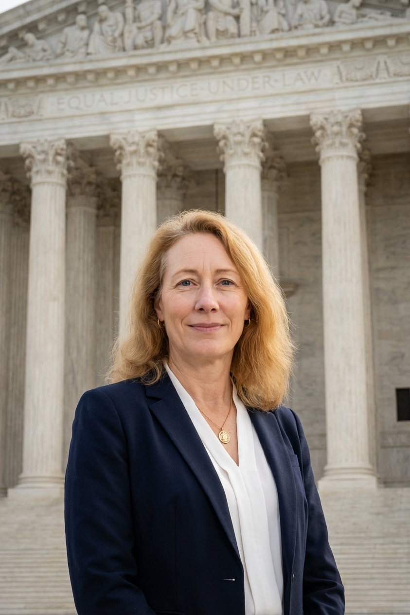 The front of the United States Supreme Court building with its columns