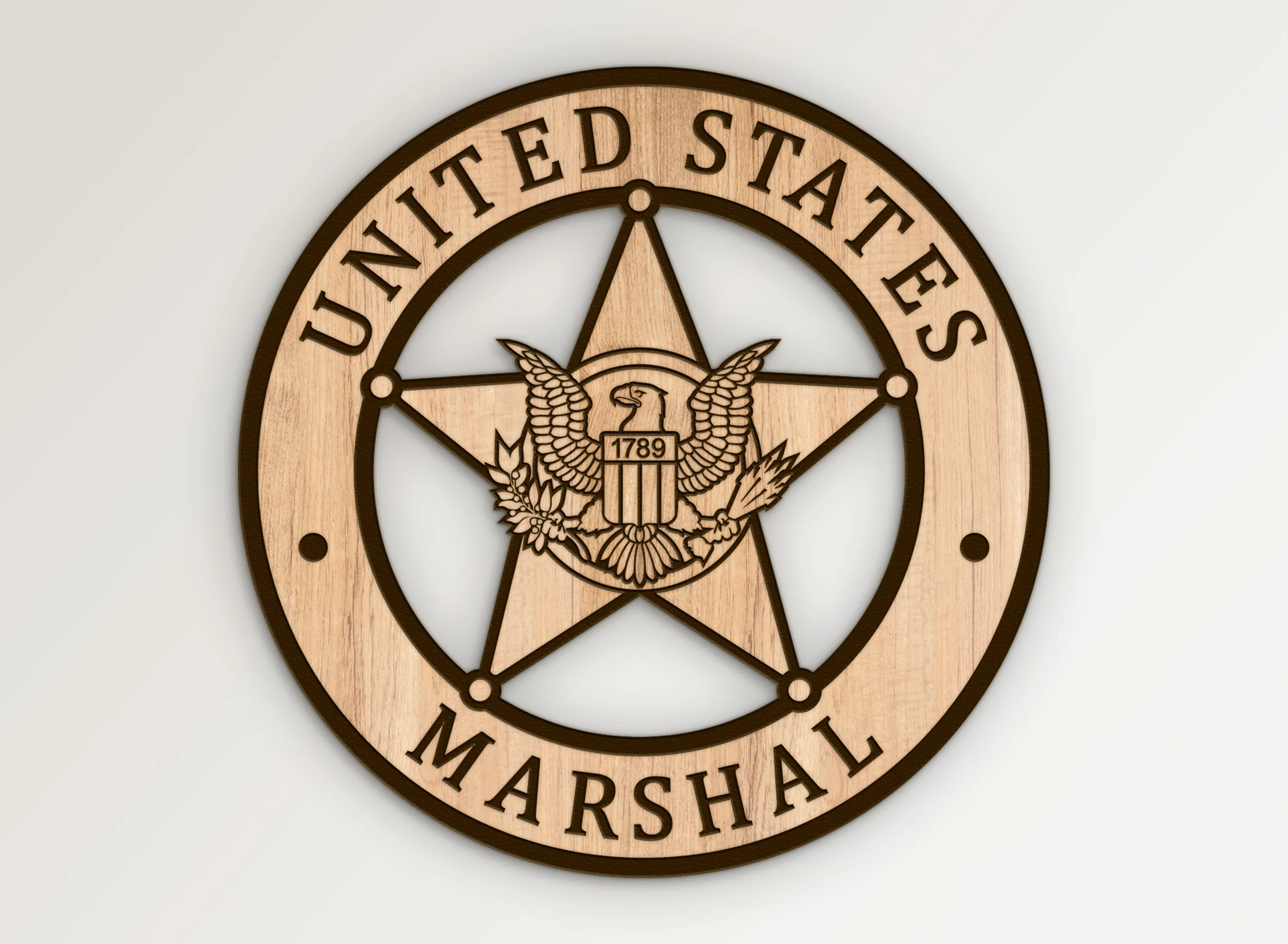 U.S. Marshals Service officers outside a federal building in Miami, photographed in a real-life public setting