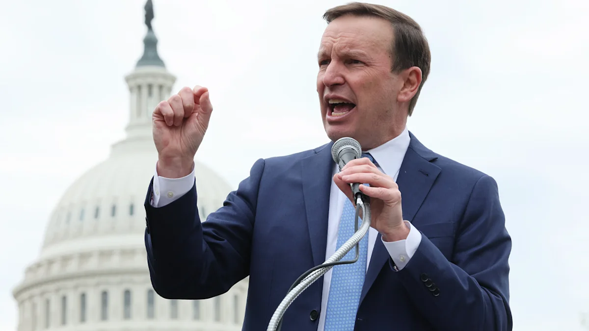 U.S. Sen. Chris Murphy during a podcast or interview appearance