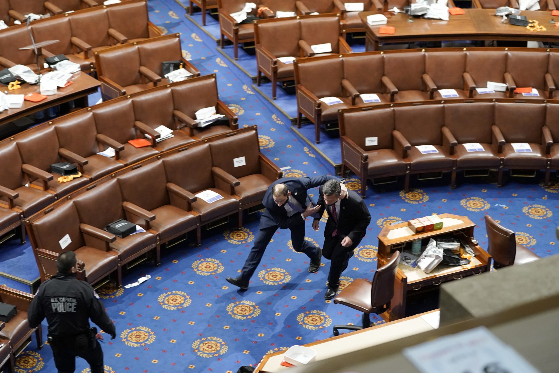 United States senators seated in the Senate chamber during a formal session in Washington, DC, with the presiding officer at the dais, news photography style
