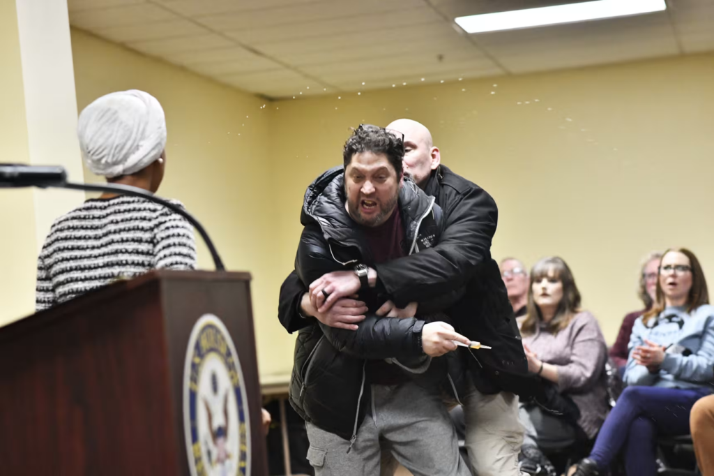Man Arrested for Spraying Rep. Ilhan Omar with Apple Cider Vinegar from a Syringe