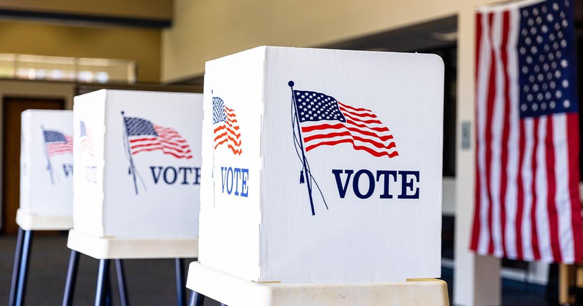 american election day voting booth