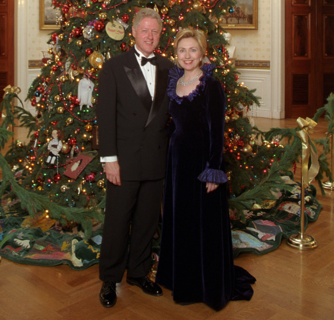 Bill Clinton Hillary Clinton Millennium Christmas 1999