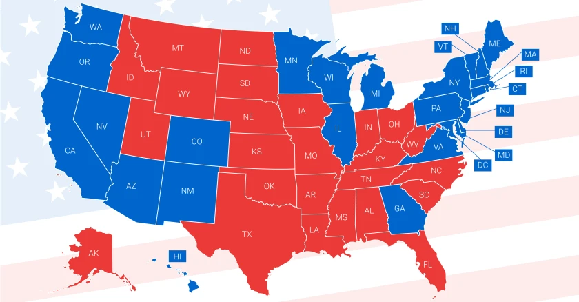 blue v red states