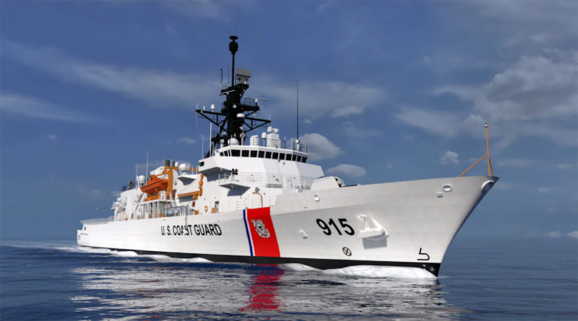 Coast Guard cutter at sea