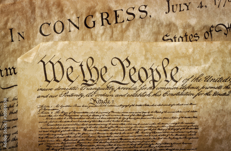 Constitution document close-up