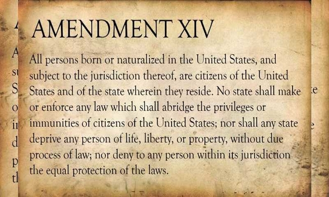 copy of the 14th Amendment to the US Constitution