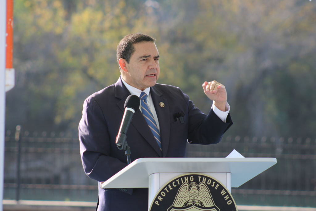 cuellar speaking at podium