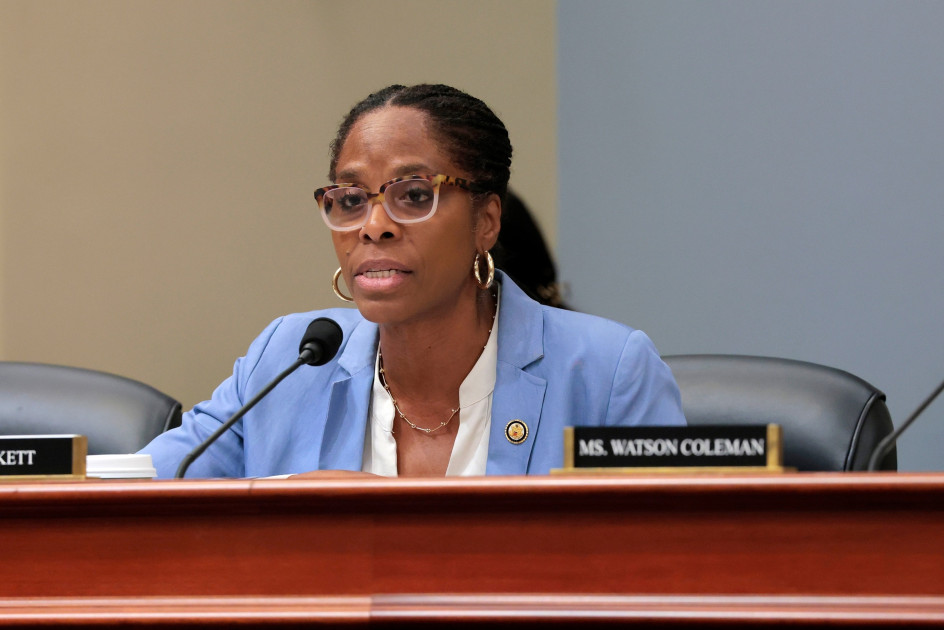 Delegate Stacey Plaskett at a congressional hearing