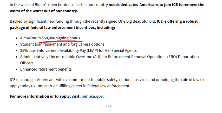 Trump Pays ‘Patriots’: DHS Offers Excessive Signing Bonus