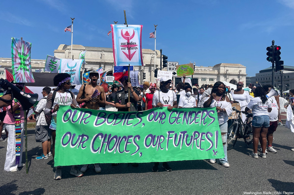 diverse protest participants marching