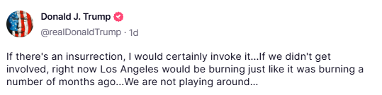 National Guard in LA: Who controls the militia, and for what purpose?