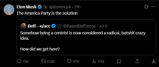 elon musk x post screenshot