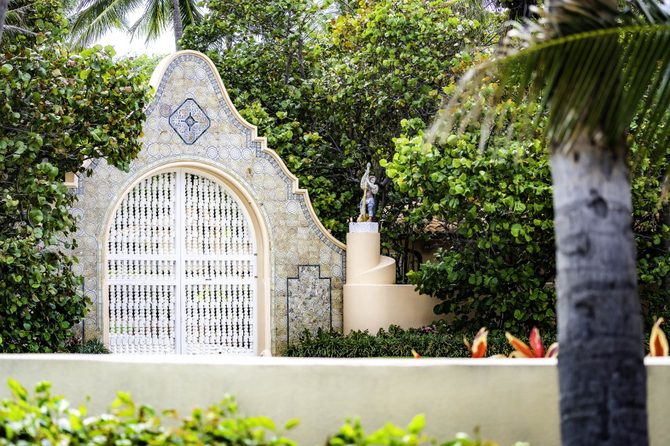 Entrance to the Mar-a-Lago club in Palm Beach