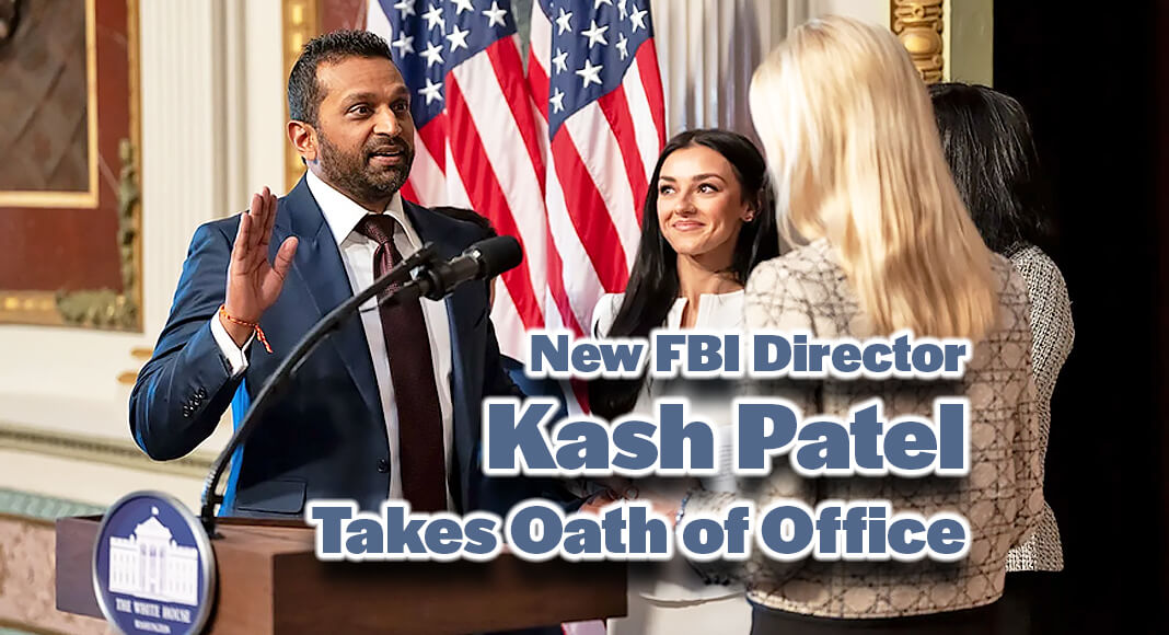 FBI Director Kash Patel being sworn in