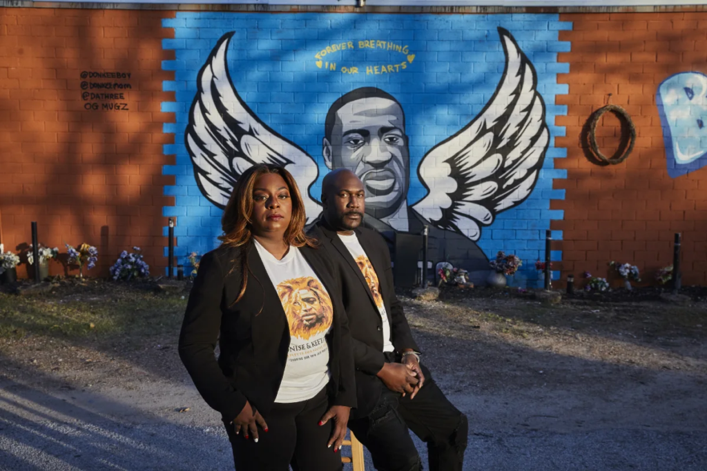 george floyd graffiti memorial