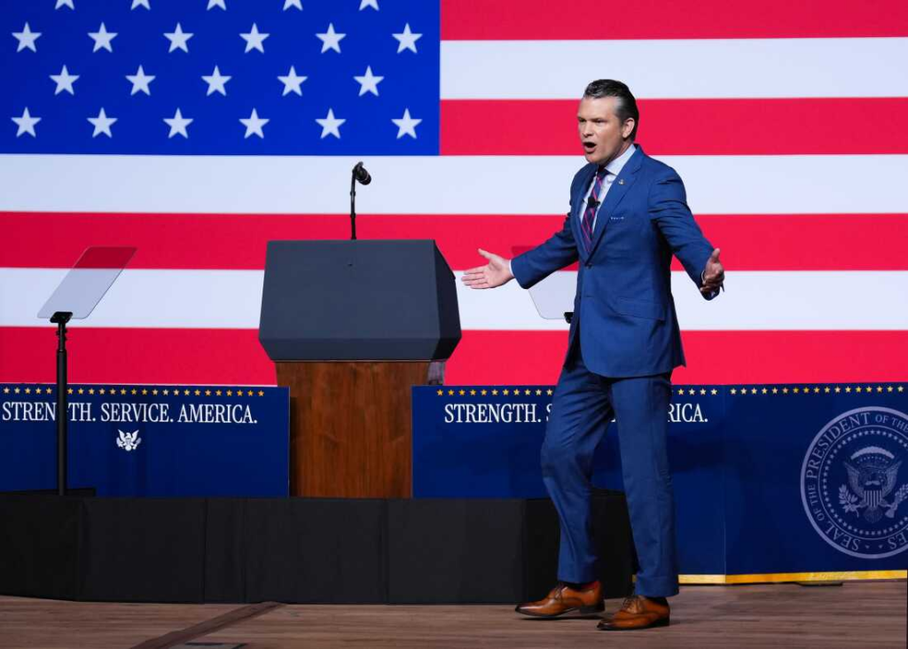 hegseth speaks to officers