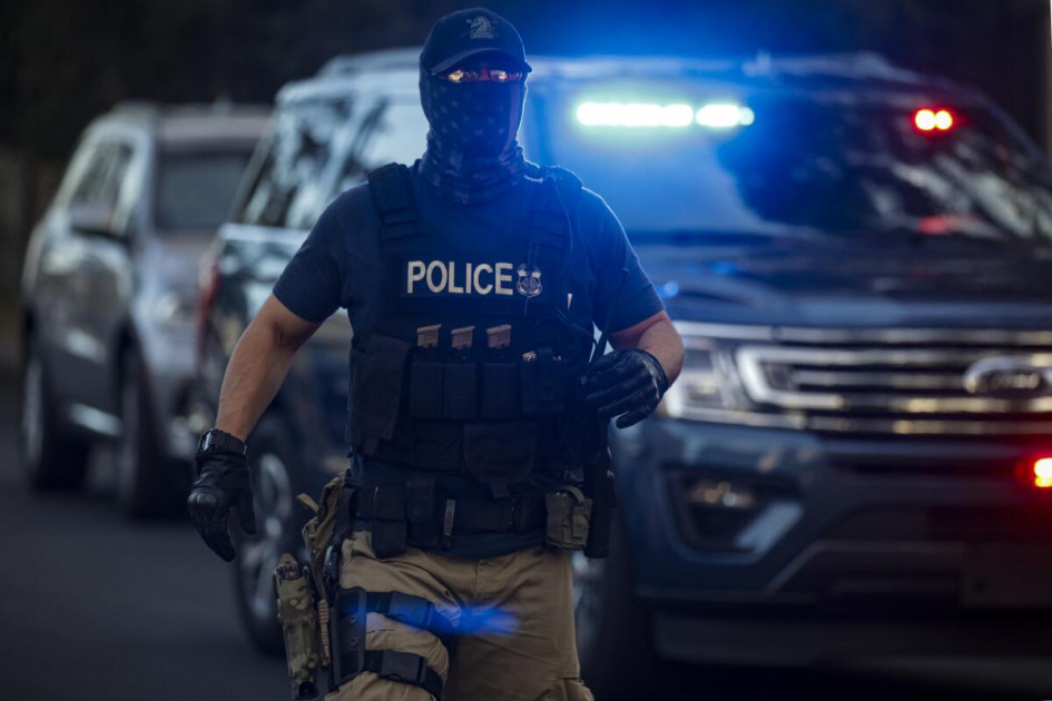 ICE agents conducting highway enforcement operation