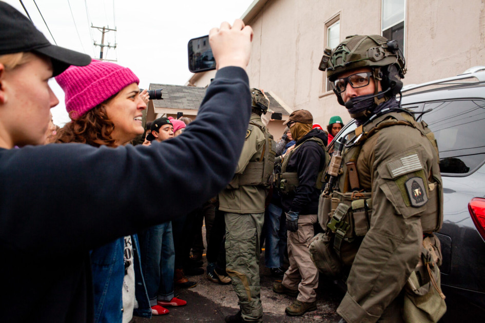 ICE agents in uniform in minnesota