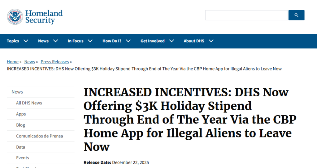 Trump Admin Offers Illegals $3,000 and a Free Flight Home