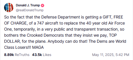 What Qatar’s Jet Gift Means for Constitutional Trust in Trump