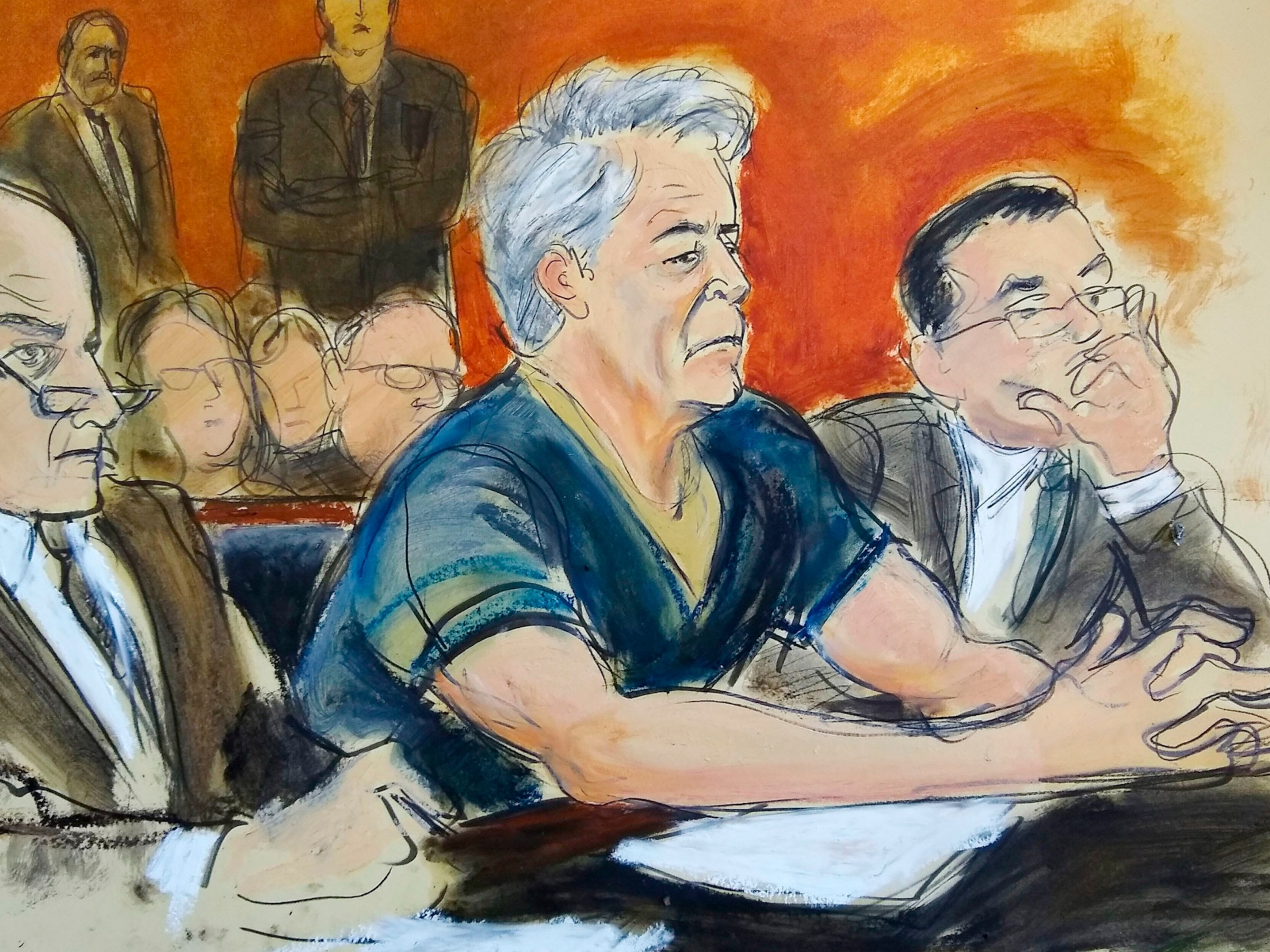 Jeffrey Epstein court sketch
