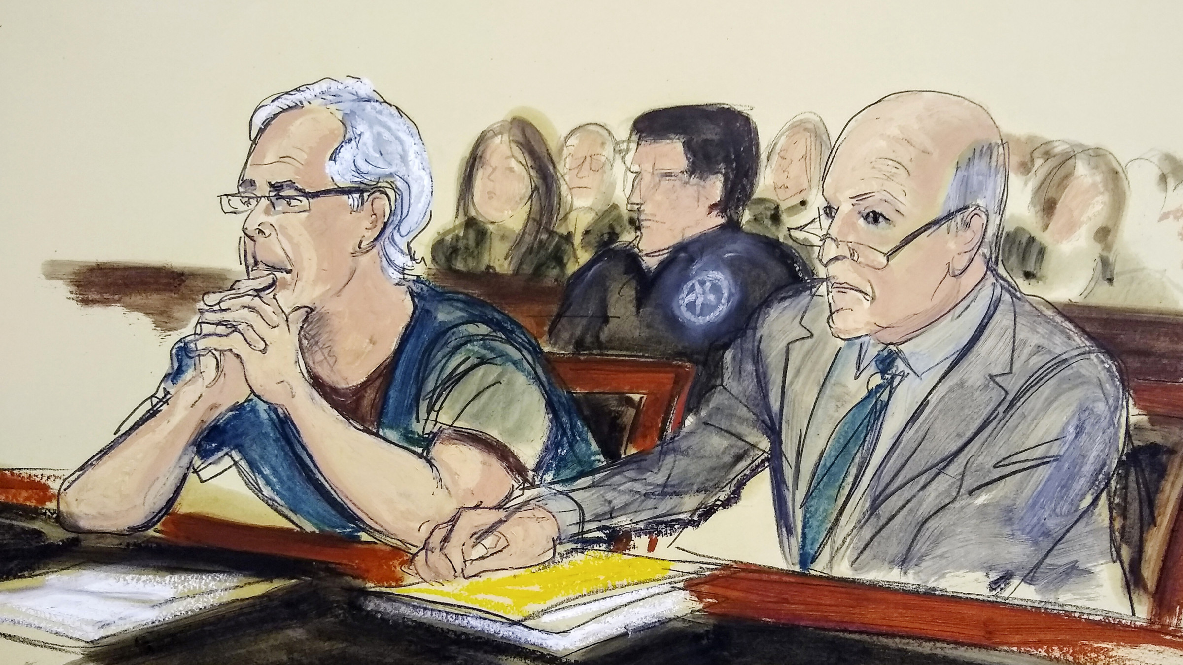 Jeffrey Epstein court sketch