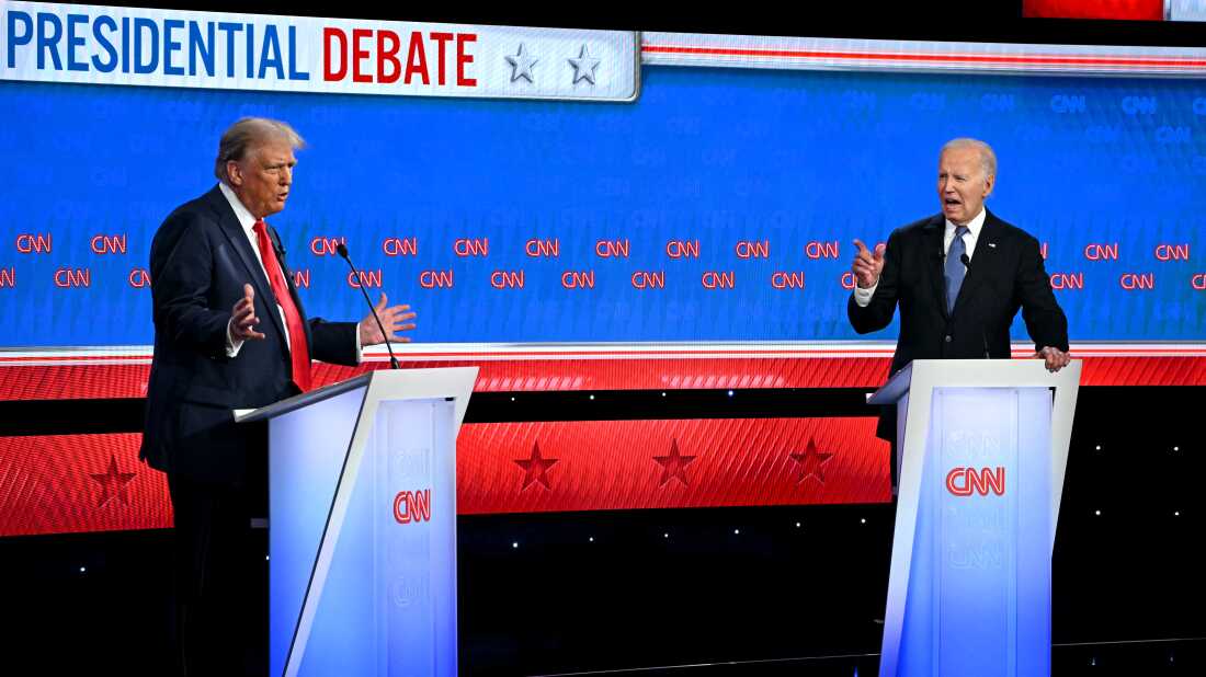 Joe Biden at the June 27 2024 presidential debate