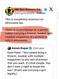 kash patel statement and gun owners associateion response screenshot
