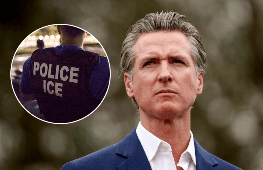 newsom press conference ice compliance