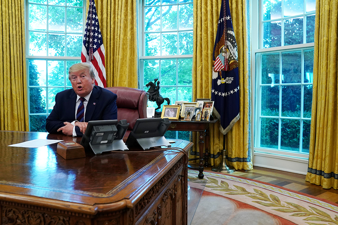 President Donald Trump in the Oval Office