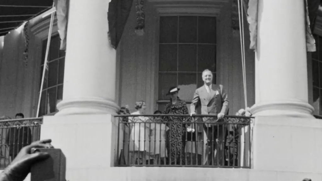 president FDR walking white house