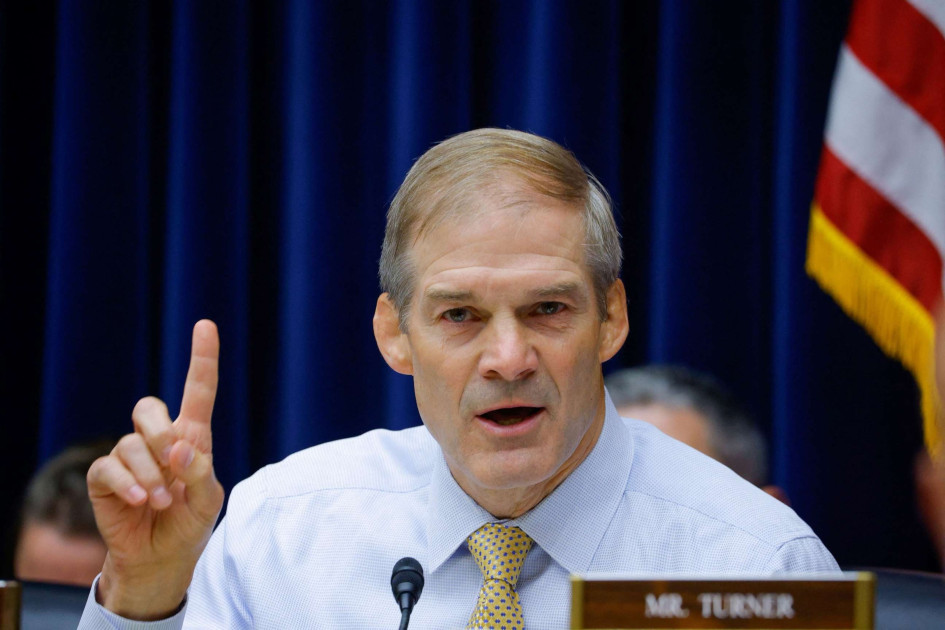 Representative Jim Jordan speaking at a press conference