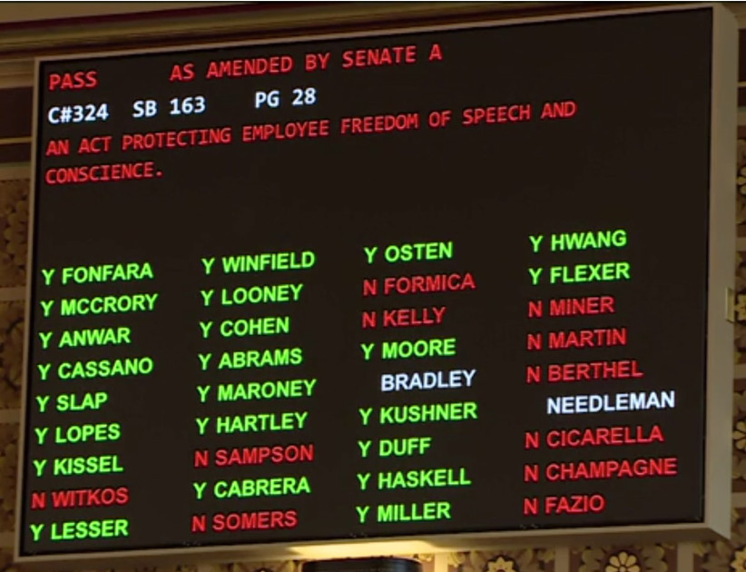 Senate chamber voting board