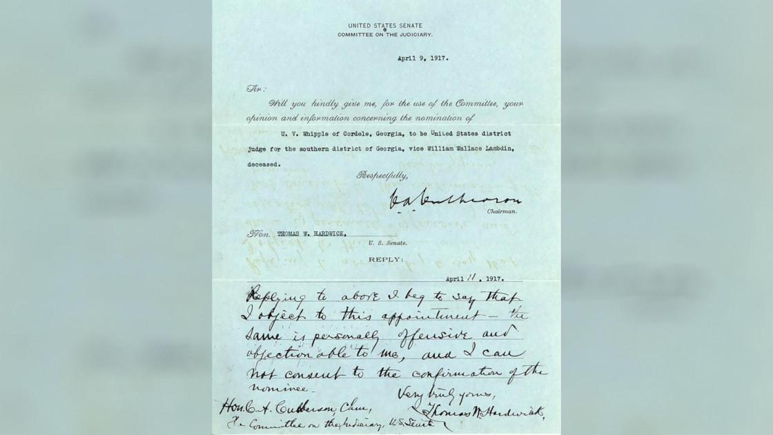 Senate Judiciary Committee blue slip tradition