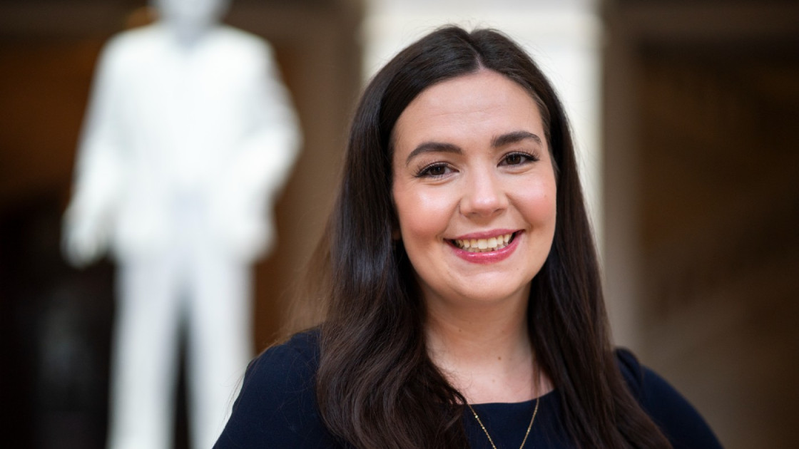 spokeswoman abigail jackson speaking to press