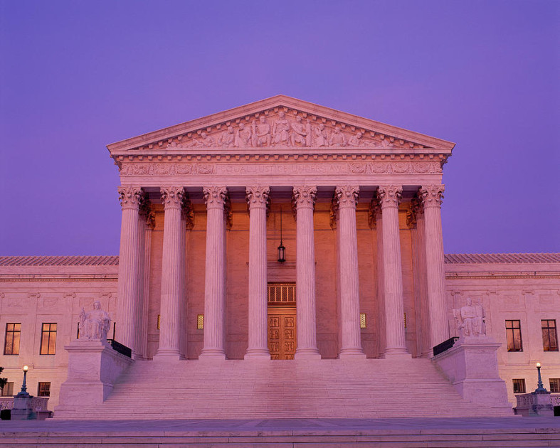 Supreme Court building evening dusk
