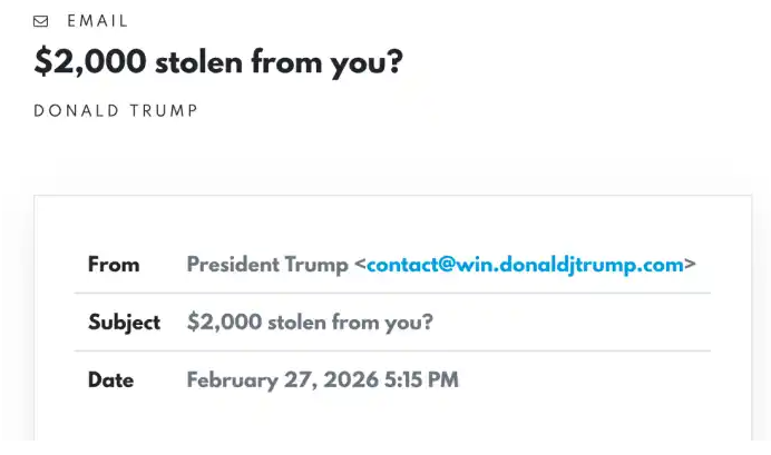 Trump Continues Tariff Check Emails Despite SCOTUS Ruling