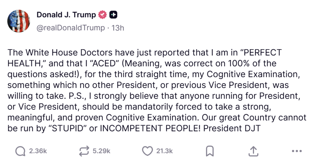 Trump’s Bizarre Explanation for Hand Bruises Raises New Questions About His regimen