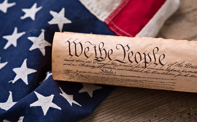 usconstitution on american flag