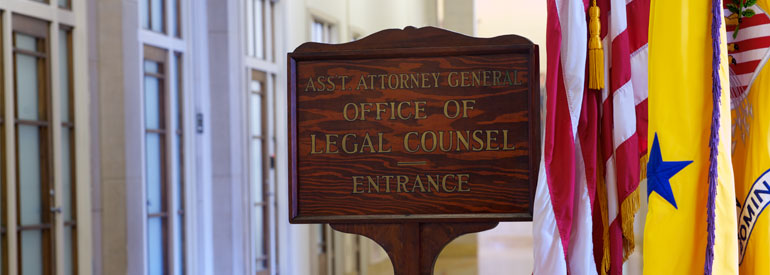 White House Counsel's Office sign